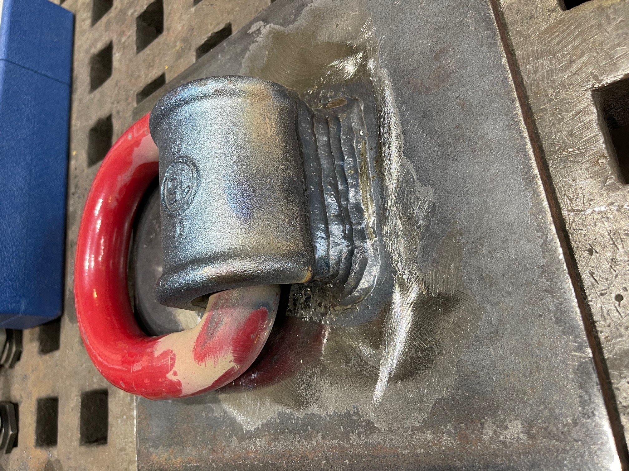 D-ring welded to plate